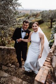 Sophia and Anthony, bride and groom in Tuscany